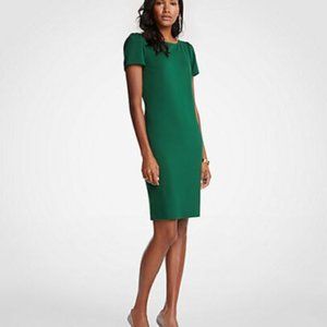 NWT Ann Taylor Puff Sleeve Ponte Sheath Dress